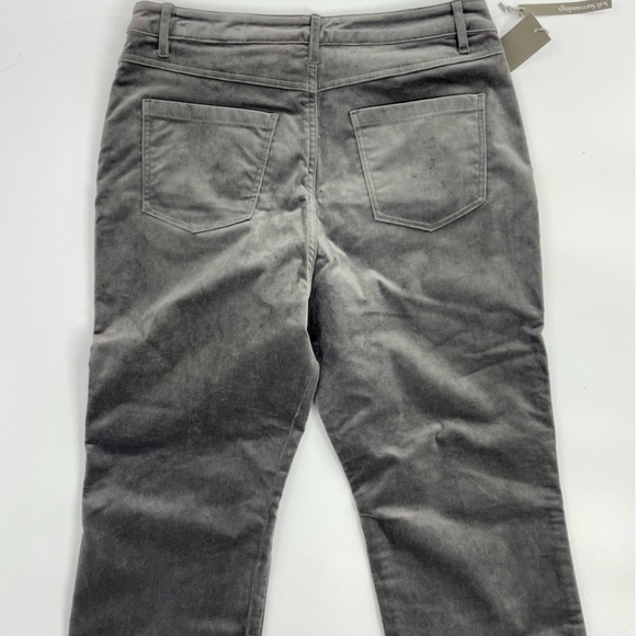 NWT Soft surroundings velvet grey Blakely Velveteen Pants‎ size 12P 5 pocket - Picture 10 of 11